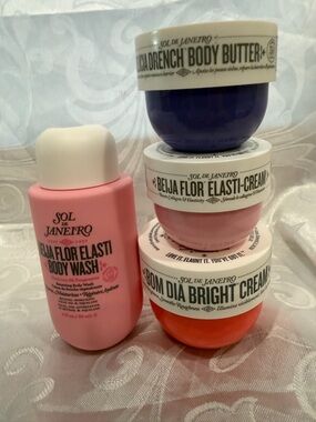 Sol de Janeiro Pink Beija Flor Elasti-Cream & Body Wash Set